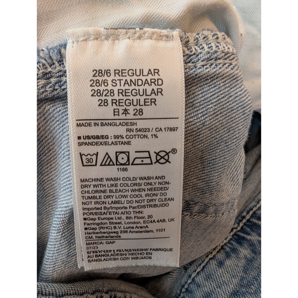 Gap Loose Cargo Jeans Womens 28 6 Regular Light Wash Mid Rise Baggy - Picture 9 of 10